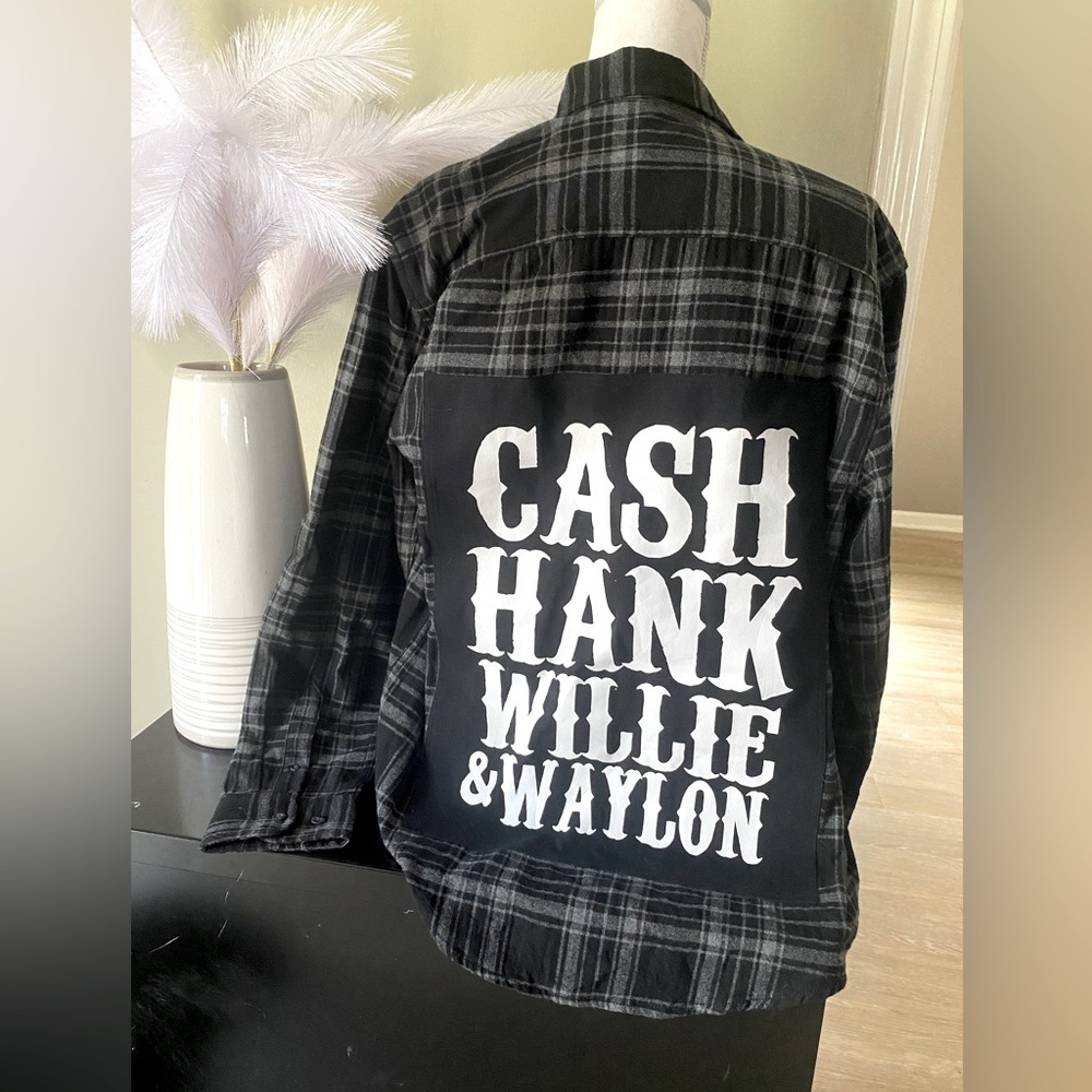 Upcycled Western Mens Medium Flannel
